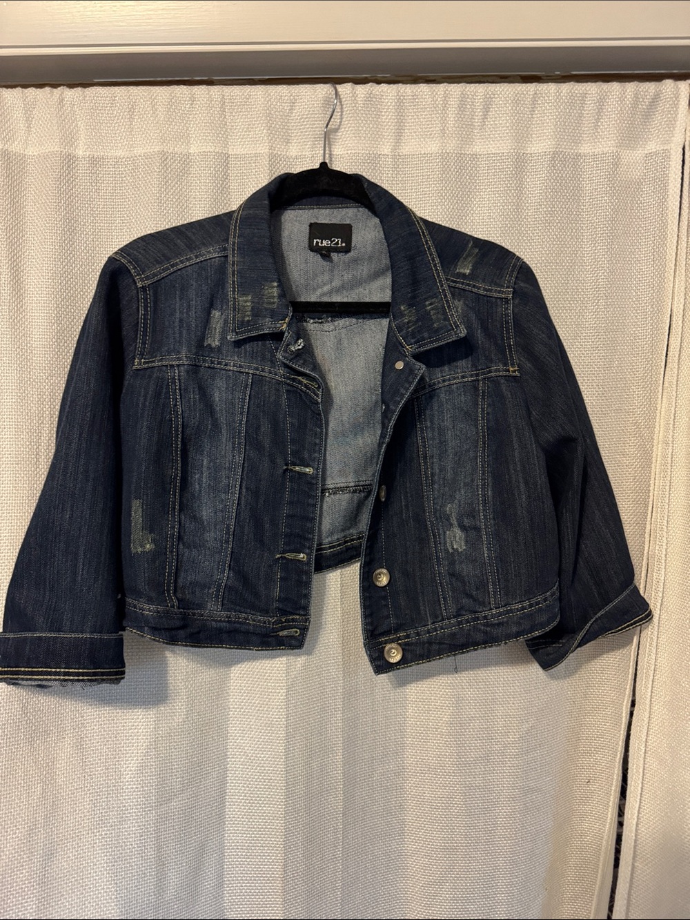 Rue21 Dark Indigo Cropped Denim Jacket